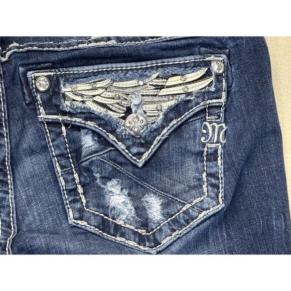 Miss Me Dark Blue Straight Leg Jeans - Picture 10 of 16